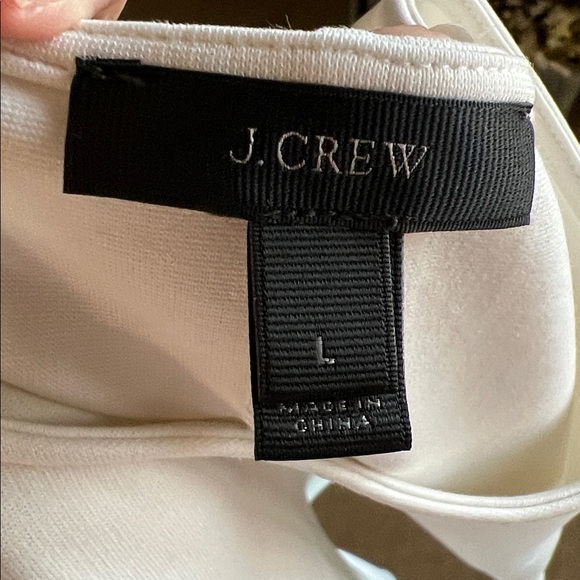 J Crew Off White Short Sleeve Peplum Ruffle Hem Top - Picture 10 of 10